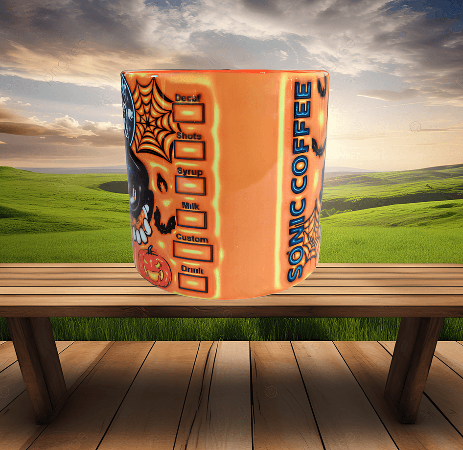 Sonic Halloween Baskı Porselen Fincan