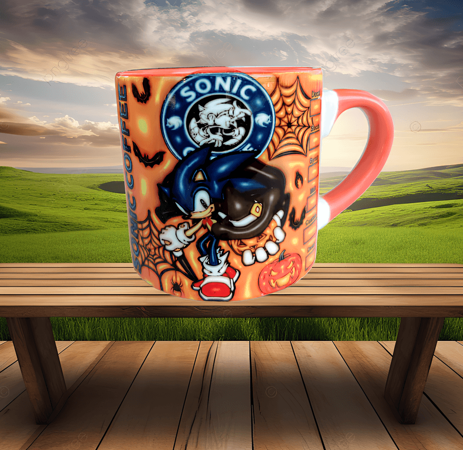 Sonic Halloween Baskı Porselen Fincan