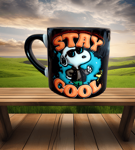 SNOPPY STAY COOL Baskı Porselen Fincan