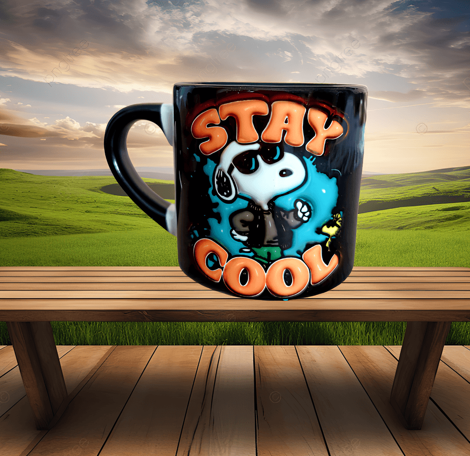 SNOPPY STAY COOL Baskı Porselen Fincan