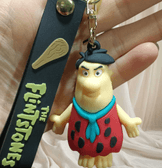 Taş devri fred silikon lüks büyük boy anahtarlık çanta aksesuar