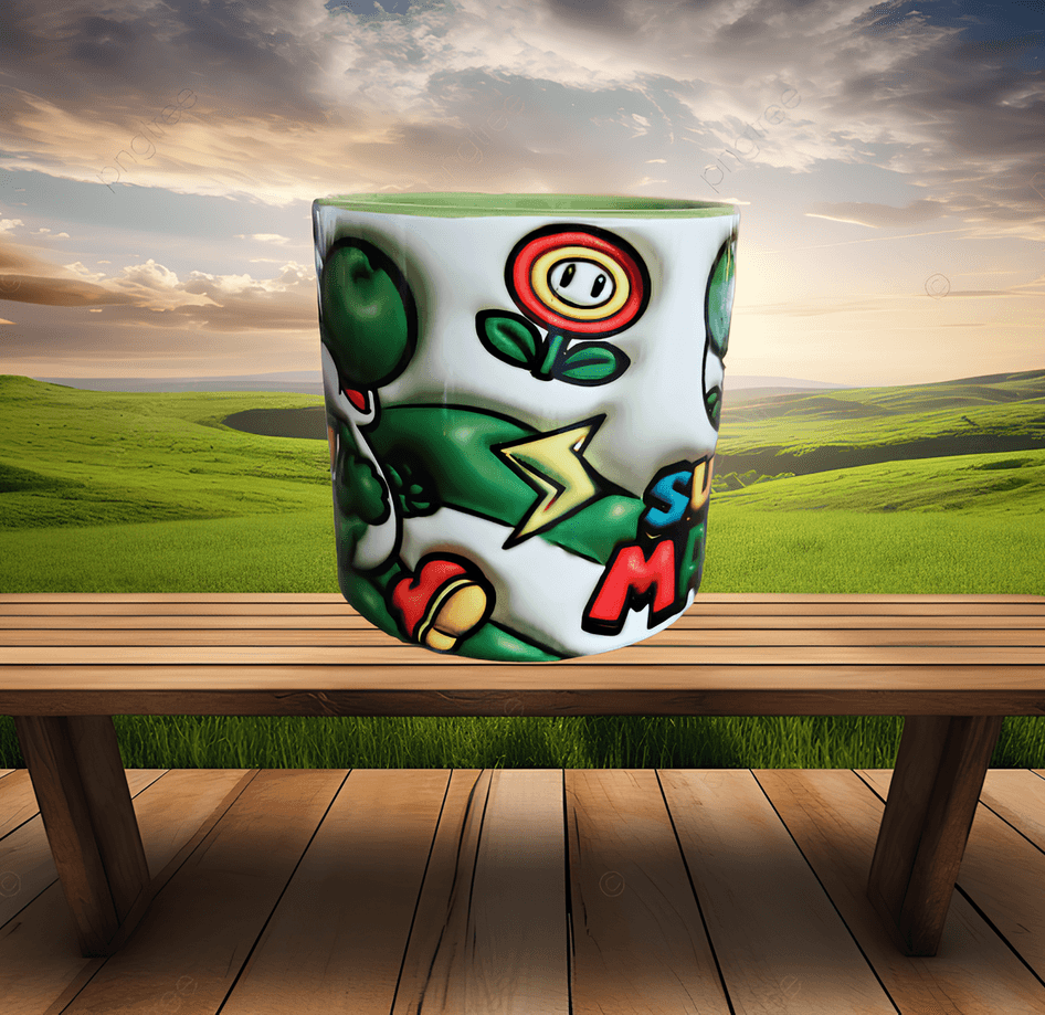 Super Mario Baskı Porselen Fincan