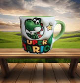 Super Mario Baskı Porselen Fincan