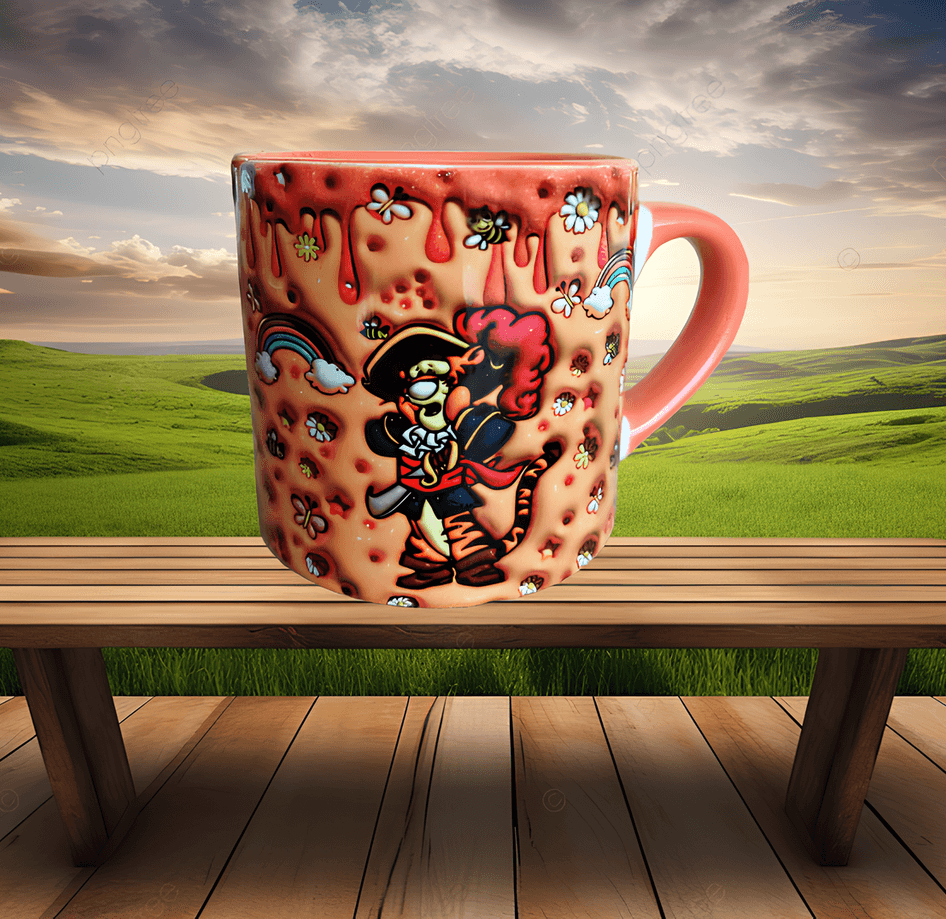 Winnie The Pooh Tiger Baskı Porselen Fincan