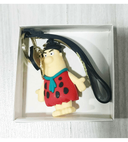 Taş devri fred silikon lüks büyük boy anahtarlık çanta aksesuar