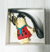 Taş devri fred silikon lüks büyük boy anahtarlık çanta aksesuar