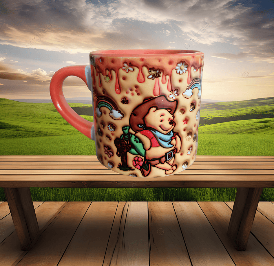 Winnie The Pooh Baskı Porselen Fincan