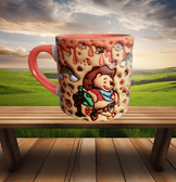 Winnie The Pooh Baskı Porselen Fincan