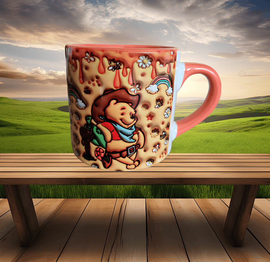 Winnie The Pooh Baskı Porselen Fincan