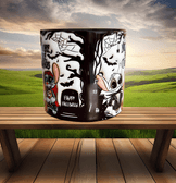 Stitch Halloween Baskı Porselen Fincan