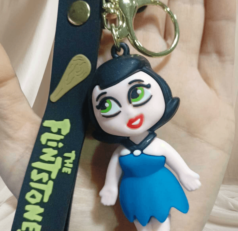 Taş devri Betty silikon lüks büyük boy anahtarlık çanta aksesuar