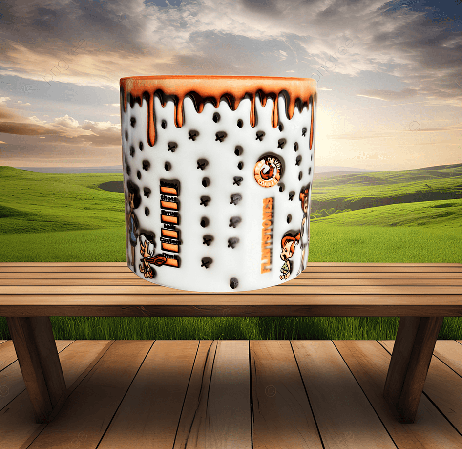 Taş Devri Baskı Porselen Fincan