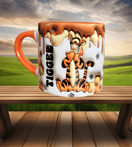 Winnie The Pooh Tiger Baskı Porselen Fincan