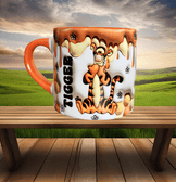 Winnie The Pooh Tiger Baskı Porselen Fincan