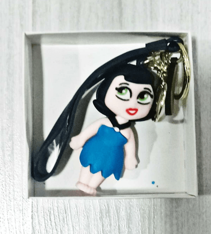 Taş devri Betty silikon lüks büyük boy anahtarlık çanta aksesuar