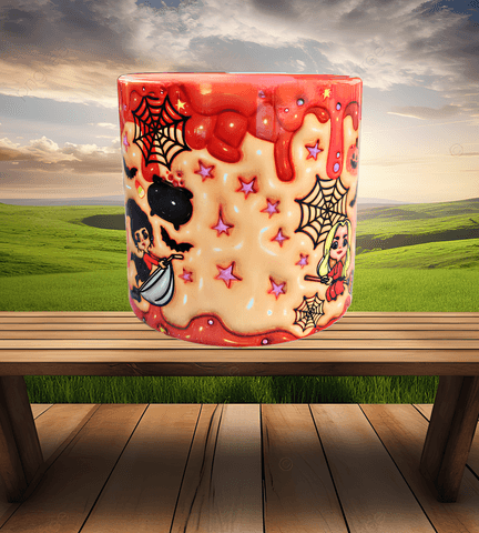 Halloween Baskı Porselen Fincan