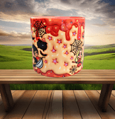 Halloween Baskı Porselen Fincan