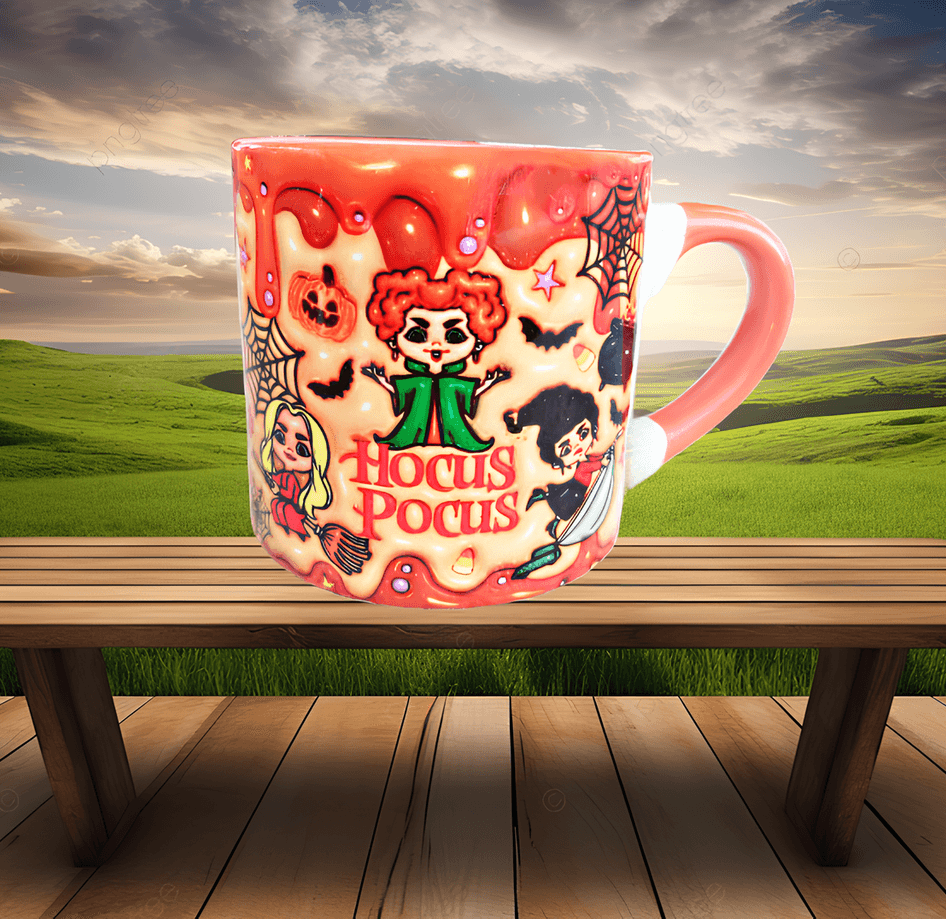 Halloween Baskı Porselen Fincan