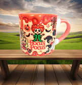 Halloween Baskı Porselen Fincan