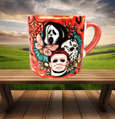 Katiller Halloween Baskı Porselen Fincan