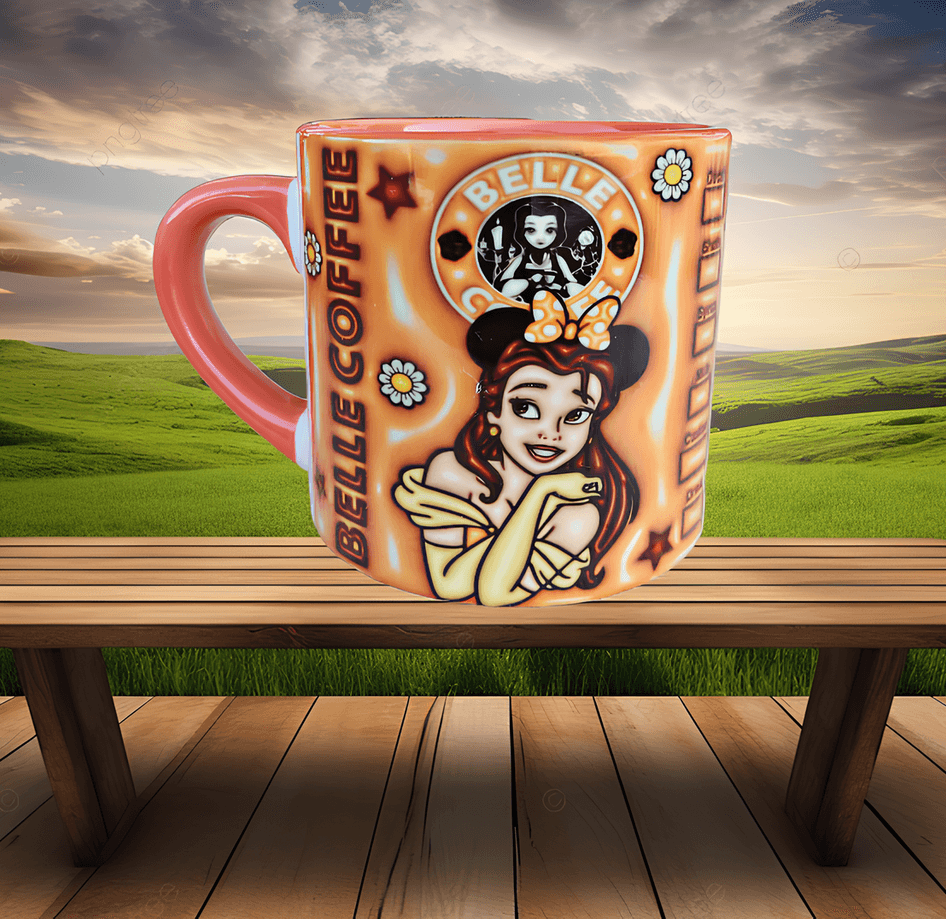 Prenses Baskı Porselen Fincan