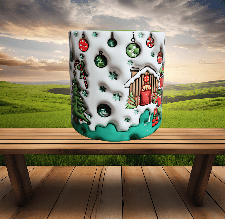 Grinch Noel Yılbaşı Baskı Porselen Fincan