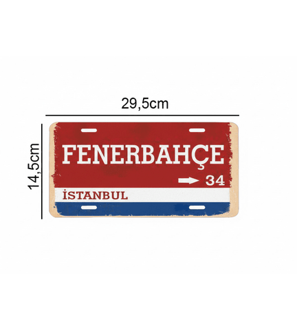 Kişiye özel baskı vintage metal plaka