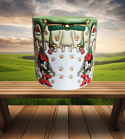 Mickey Noel Yılbaşı Baskı Porselen Fincan