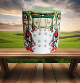 Mickey Noel Yılbaşı Baskı Porselen Fincan