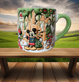 Mickey Noel Yılbaşı Baskı Porselen Fincan