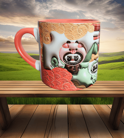 Labubu Baskı Porselen Fincan