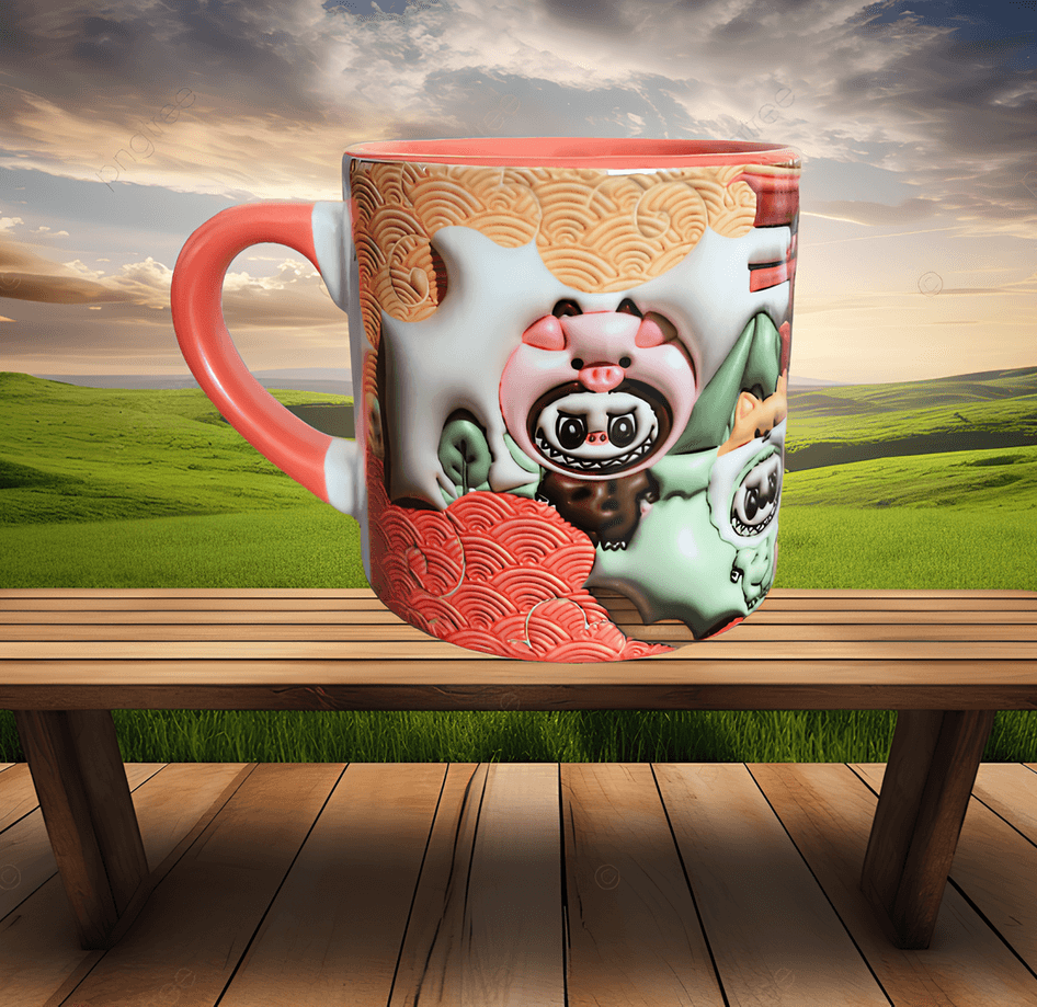 Labubu Baskı Porselen Fincan