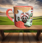 Labubu Baskı Porselen Fincan