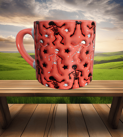 Halloween Baskı Porselen Fincan