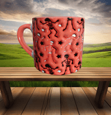 Halloween Baskı Porselen Fincan