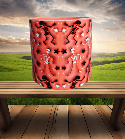 Halloween Baskı Porselen Fincan
