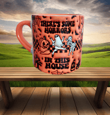 Halloween Baskı Porselen Fincan