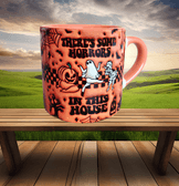 Halloween Baskı Porselen Fincan