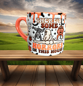 Halloween Baskı Porselen Fincan