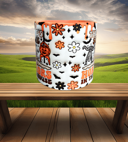 Halloween Baskı Porselen Fincan