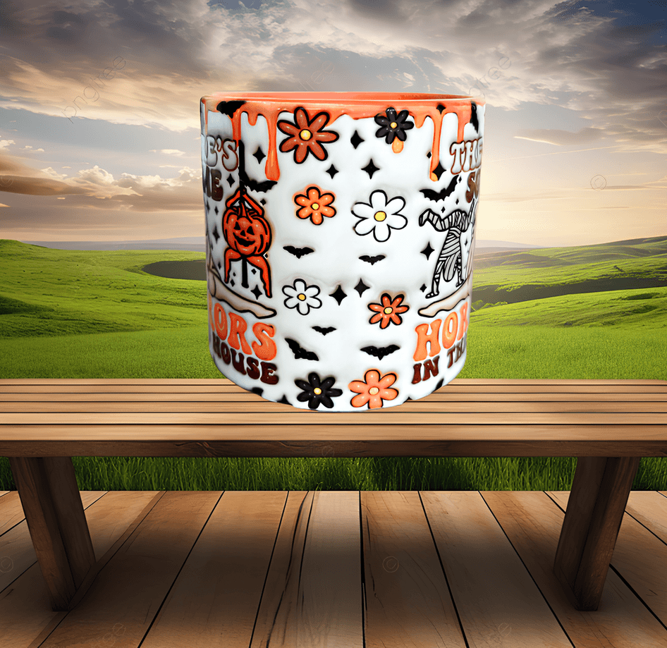 Halloween Baskı Porselen Fincan