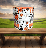 Halloween Baskı Porselen Fincan