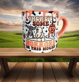 Halloween Baskı Porselen Fincan