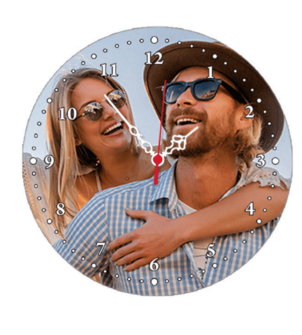 Fotoğraf veya Logo Baskılı Yuvarlak Ahşap Duvar Saati | Kişiye Özel Tasarım | Ofis ve Ev Dekoru