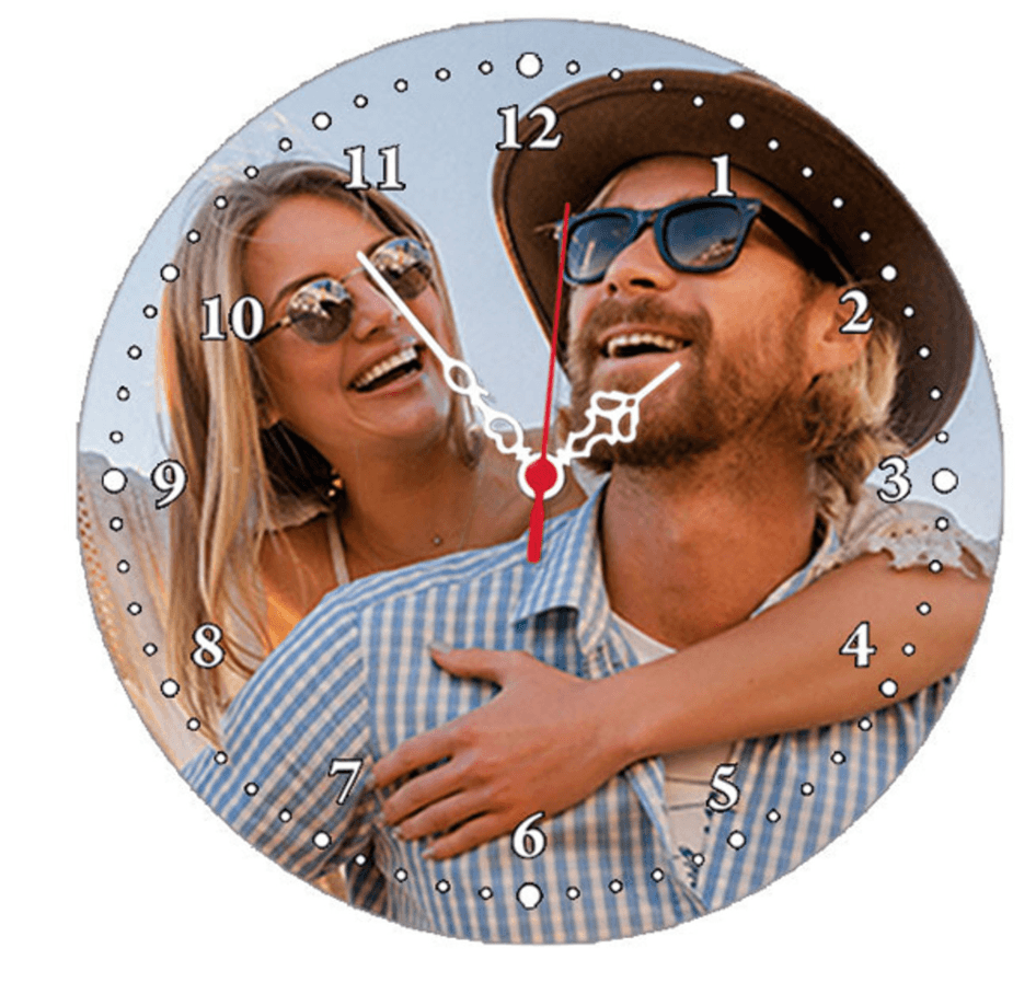 Fotoğraf veya Logo Baskılı Yuvarlak Ahşap Duvar Saati | Kişiye Özel Tasarım | Ofis ve Ev Dekoru