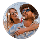 Fotoğraf veya Logo Baskılı Yuvarlak Ahşap Duvar Saati | Kişiye Özel Tasarım | Ofis ve Ev Dekoru