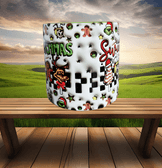 Grinch Noel Yılbaşı Baskı Porselen Fincan