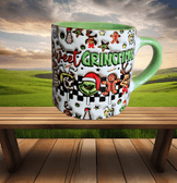 Grinch Noel Yılbaşı Baskı Porselen Fincan