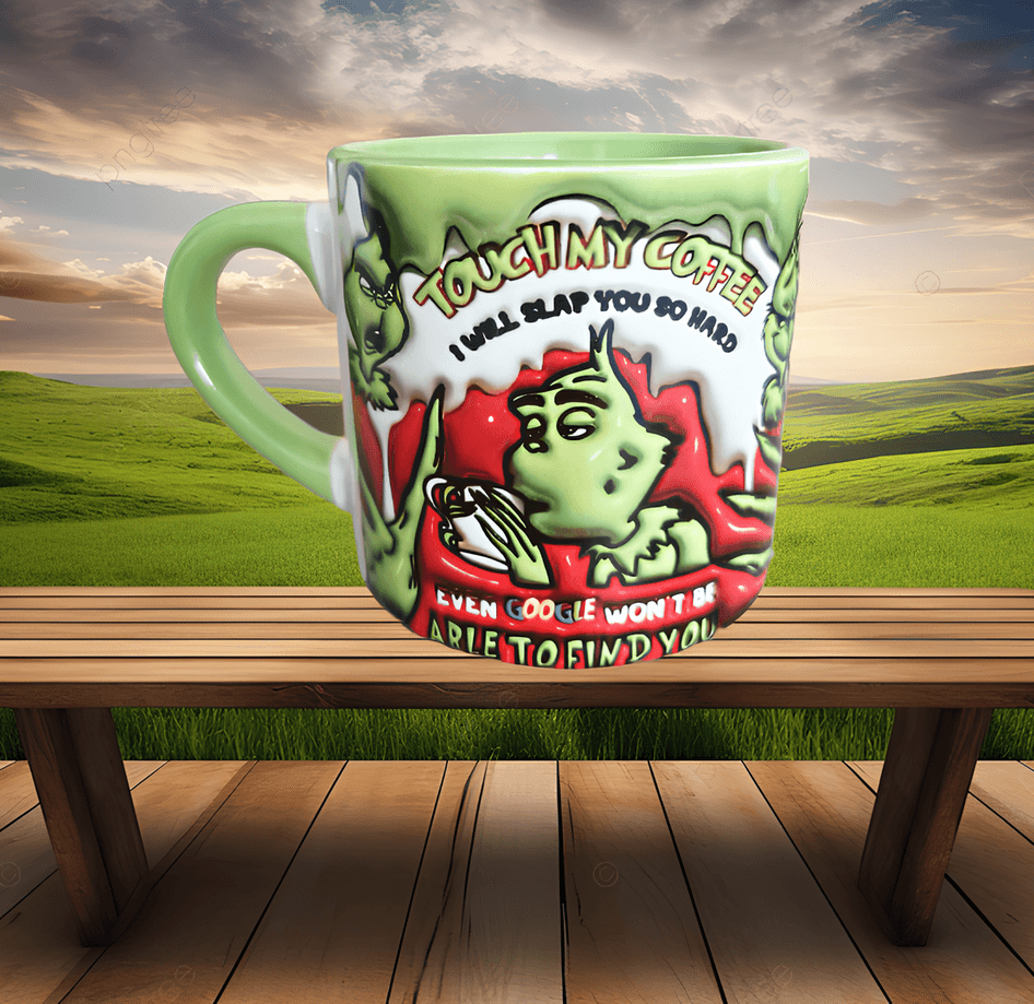 Grinch Baskı Porselen Fincan