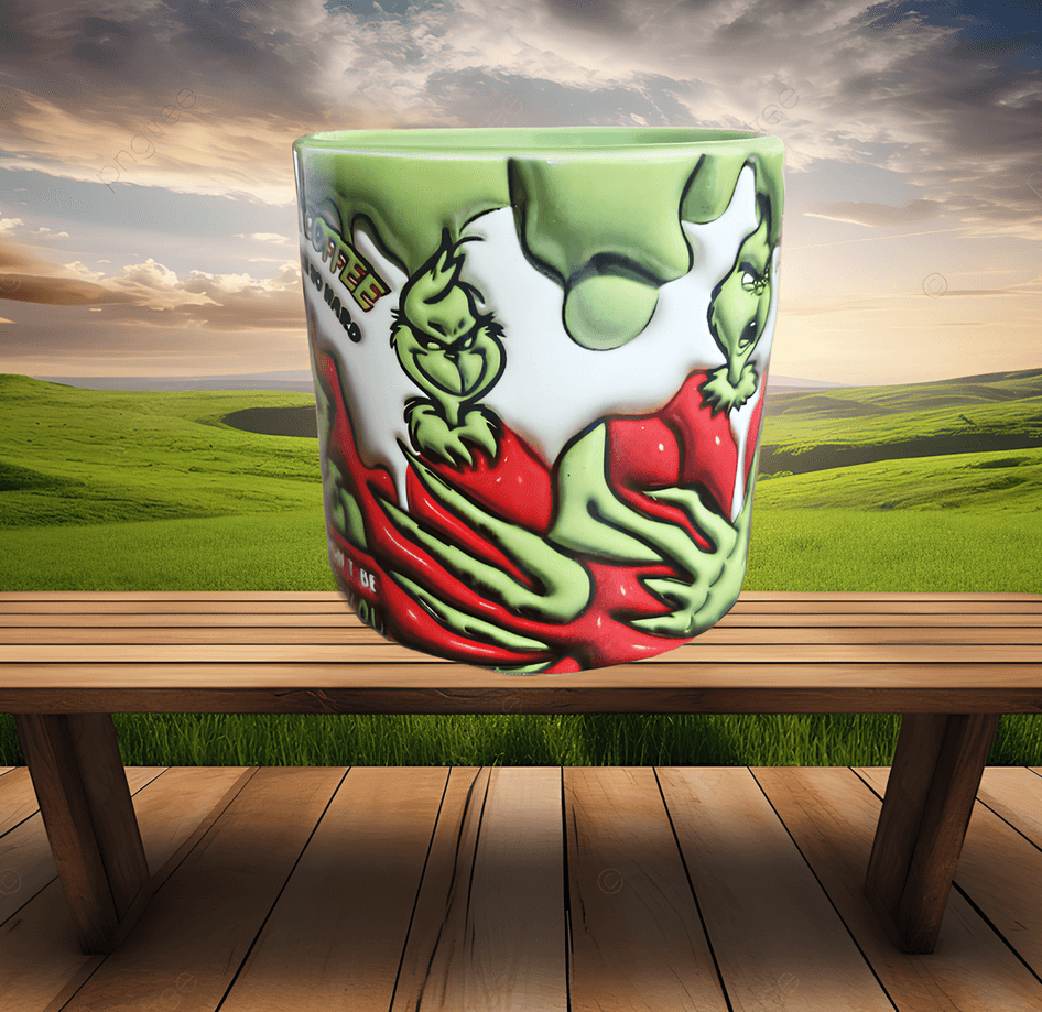 Grinch Baskı Porselen Fincan